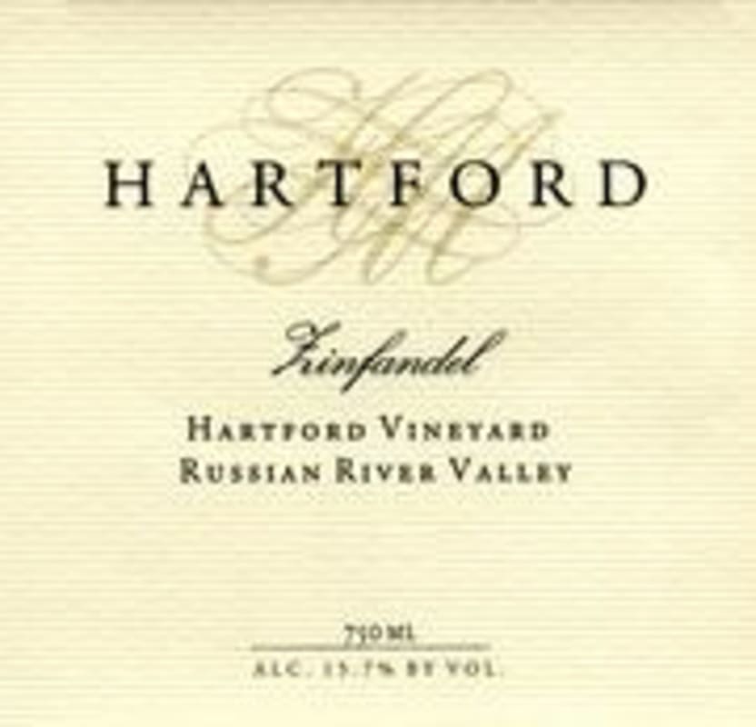 Hartford Hartford Vineyard Zinfandel 1999 Front Label
