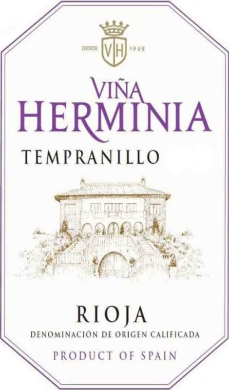 Vina Herminia Rioja 2014 Front Label