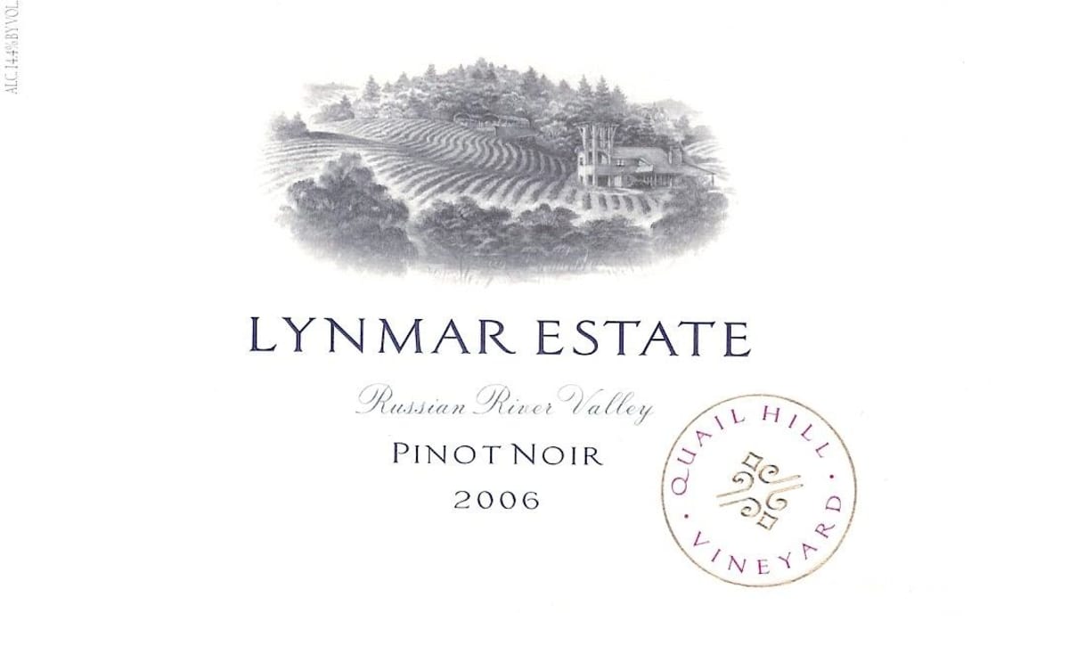 Lynmar Winery Quail Hill Vineyard Pinot Noir 2006 Front Label