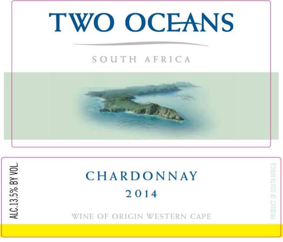 Two Oceans Chardonnay 2014 Front Label