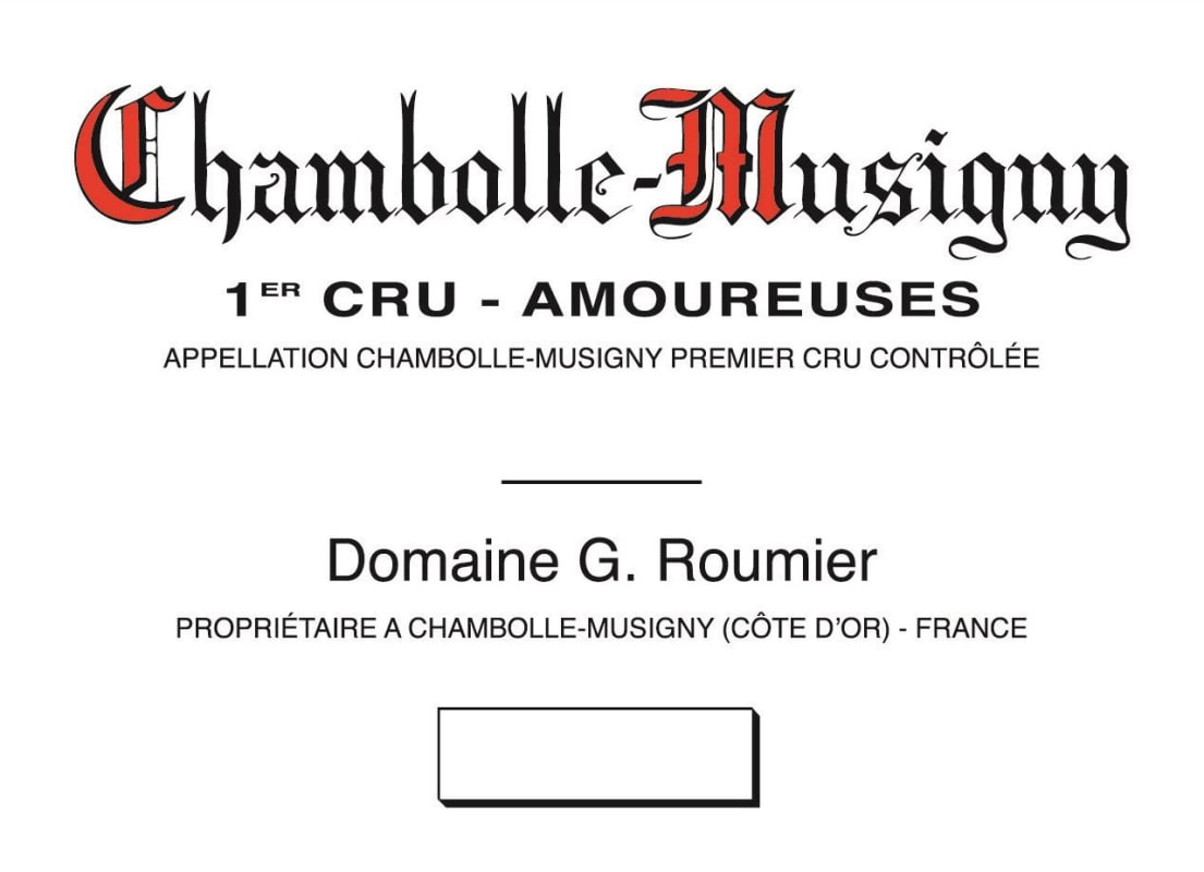 Domaine Georges & Christophe Roumier Chambolle-Musigny Les Amoureuses Premier Cru 2014 Front Label