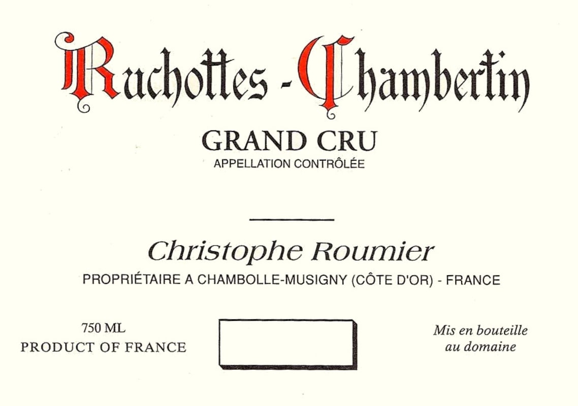 Domaine Georges & Christophe Roumier Ruchottes-Chambertin Grand Cru 2014 Front Label
