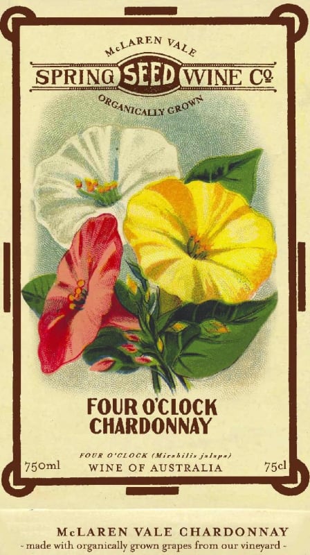 Spring Seed Wine Co. Four O'Clock Chardonnay 2014 Front Label