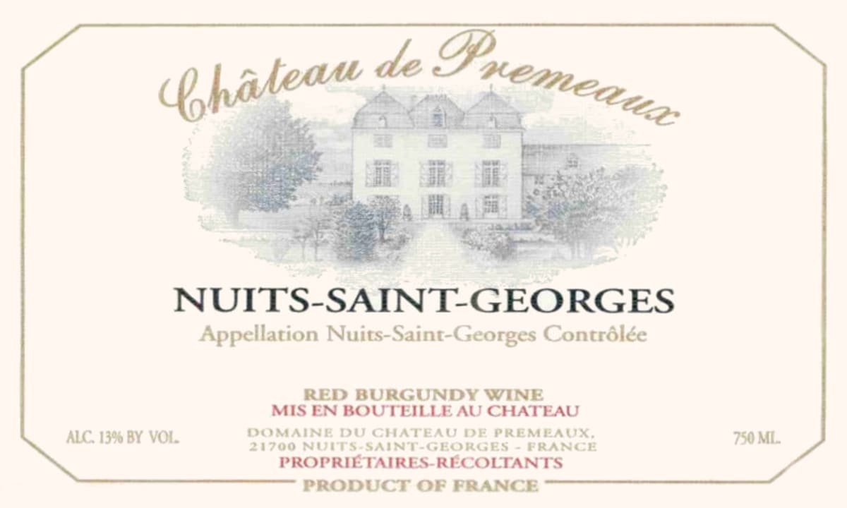 Chateau de Premeaux Nuits-Saint-Georges 2014 Front Label