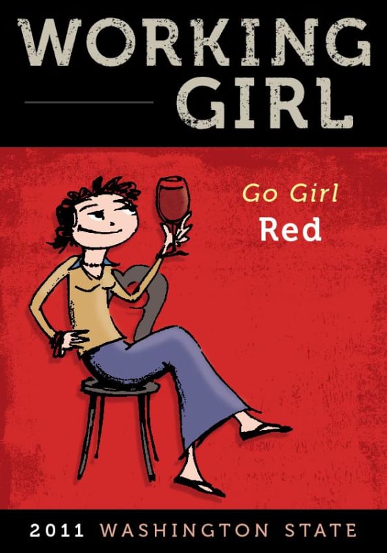 Olympic Cellars Winery Working Girl Go Girl 2011 Front Label