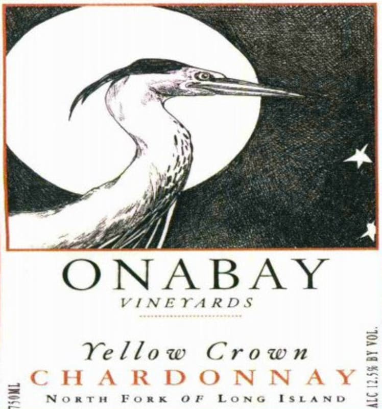 Onabay Vineyards Yellow Crown Chardonnay 2013 Front Label