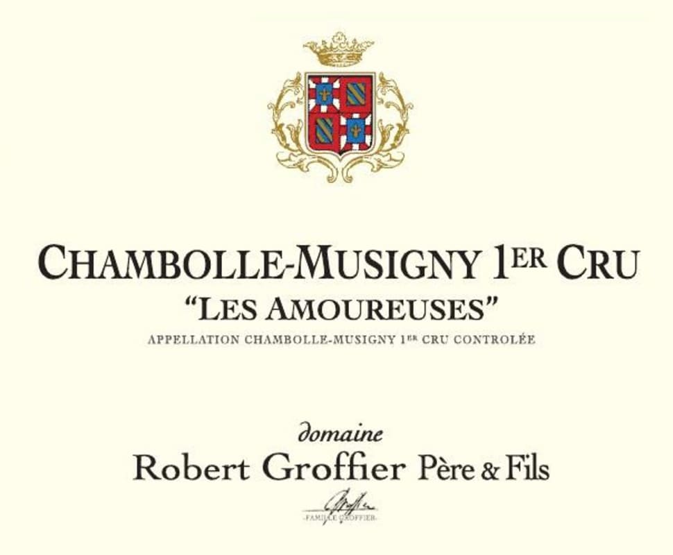 Domaine Robert Groffier Chambolle-Musigny Les Amoureuses Premier Cru 2014 Front Label