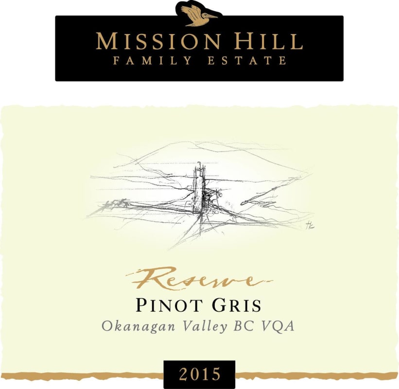 Mission Hill Reserve Pinot Gris 2015 Front Label
