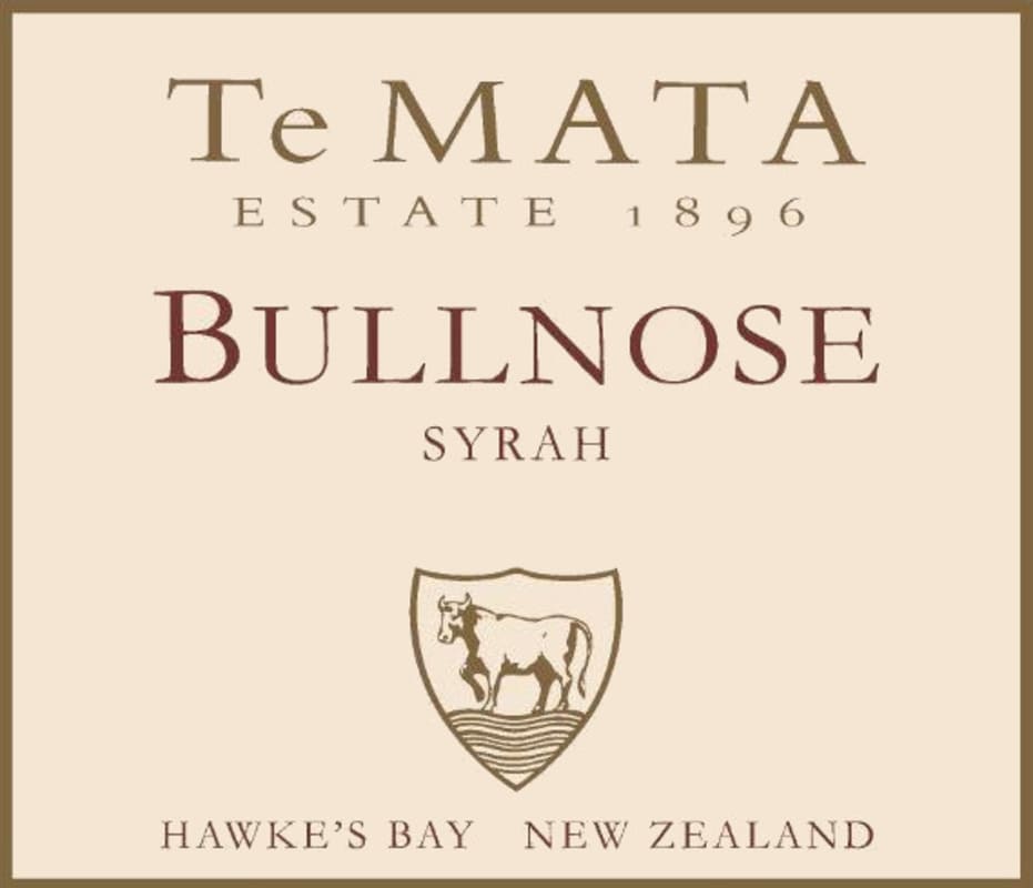 Te Mata Bullnose Syrah 2015 Front Label
