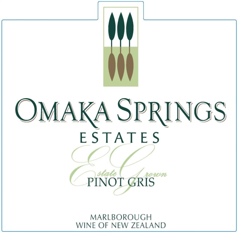 Omaka Springs Pinot Gris 2015 Front Label