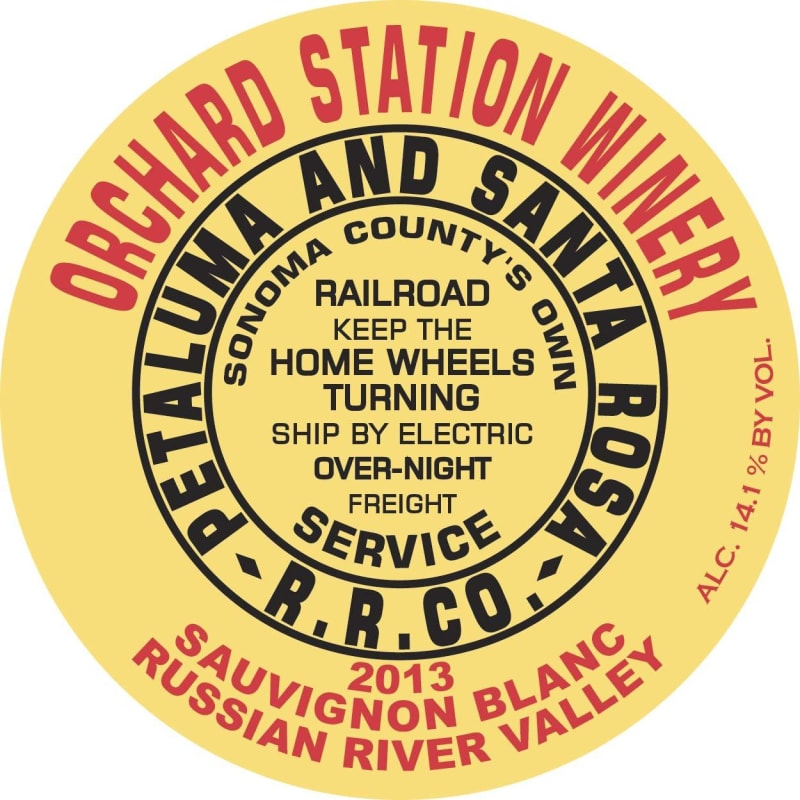 Orchard Station Winery Sauvignon Blanc 2013 Front Label