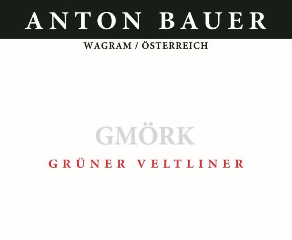 Anton Bauer Gmork Gruner Veltliner 2015 Front Label