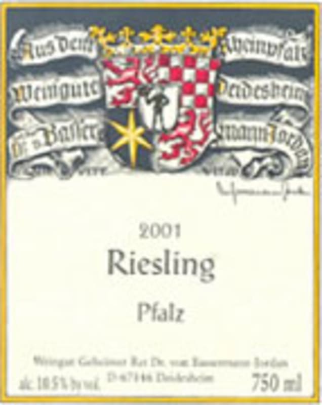 Bassermann-Jordan Estate Riesling 2000 Front Label