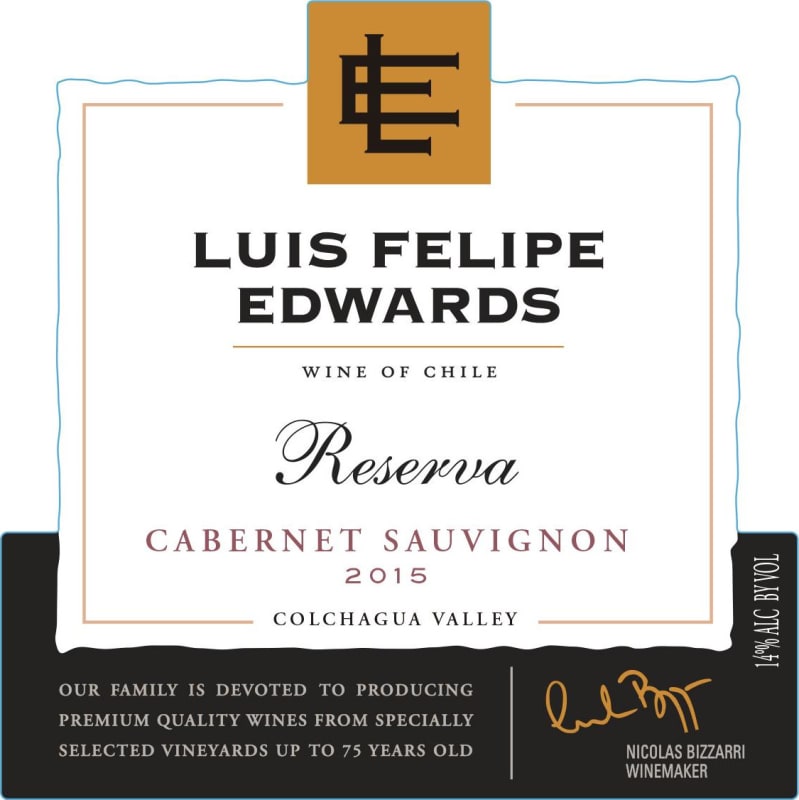 Luis Felipe Edwards Reserva Cabernet Sauvignon 2015 Front Label