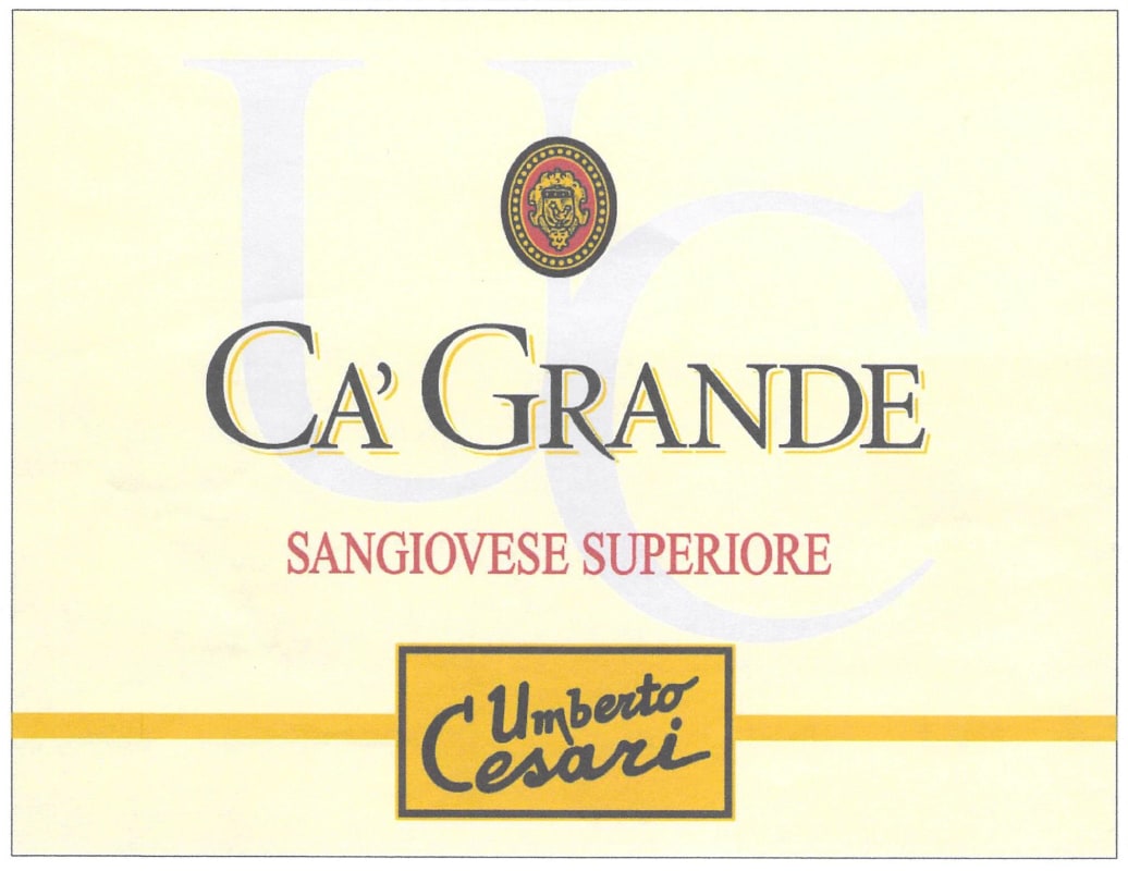 Cesari, U Sangiovese di Romagna Ca' Grande 2015 Front Label