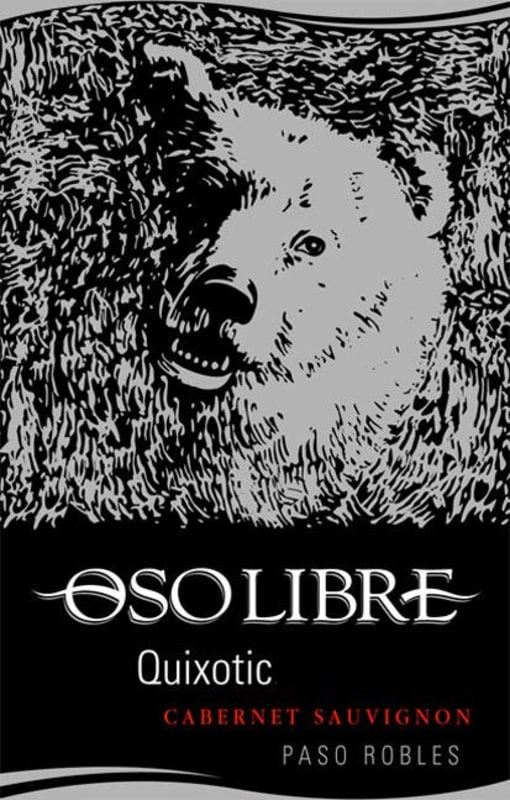 Oso Libre Quixotic Cabernet Sauvignon 2010 Front Label