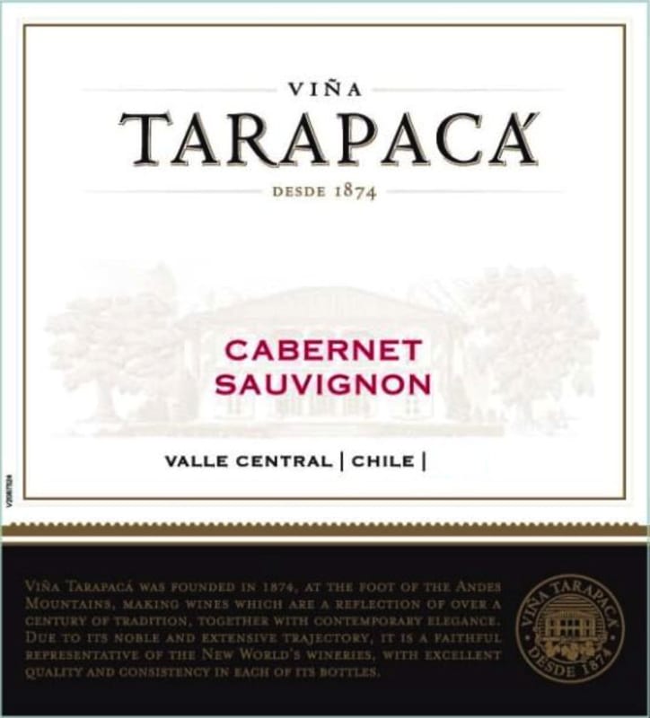 Vina Tarapaca Cabernet Sauvignon 2015 Front Label