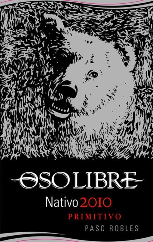 Oso Libre Nativo Primitivo 2010 Front Label