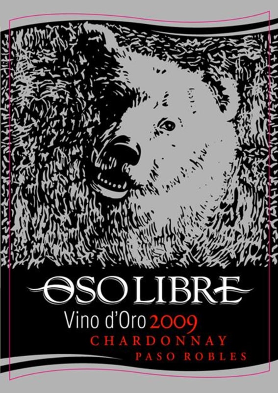 Oso Libre Vino dOro Chardonnay 2009 Front Label