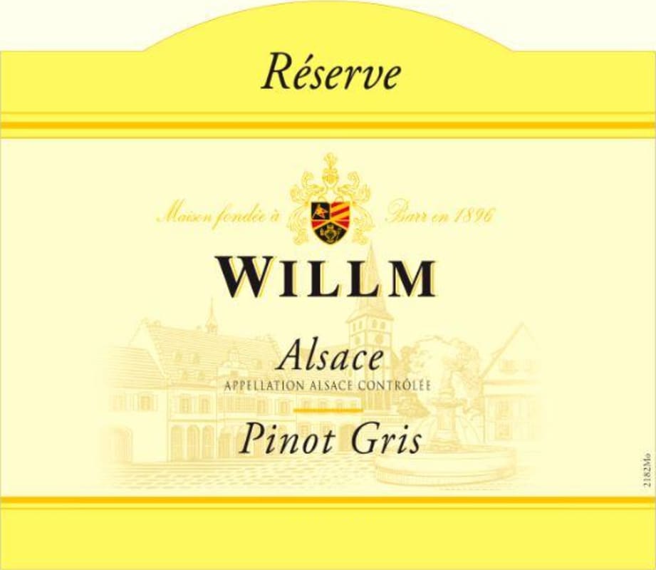Willm Pinot Gris Reserve 2015 Front Label
