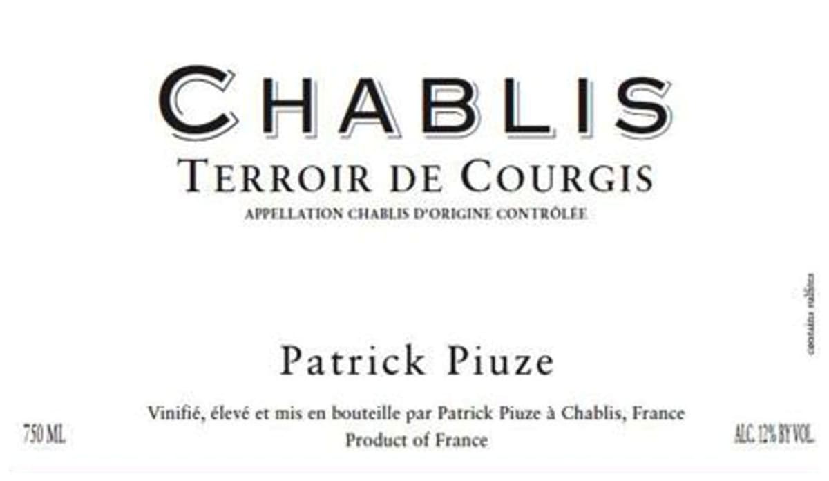 Patrick Piuze Terroir de Courgis 2015 Front Label