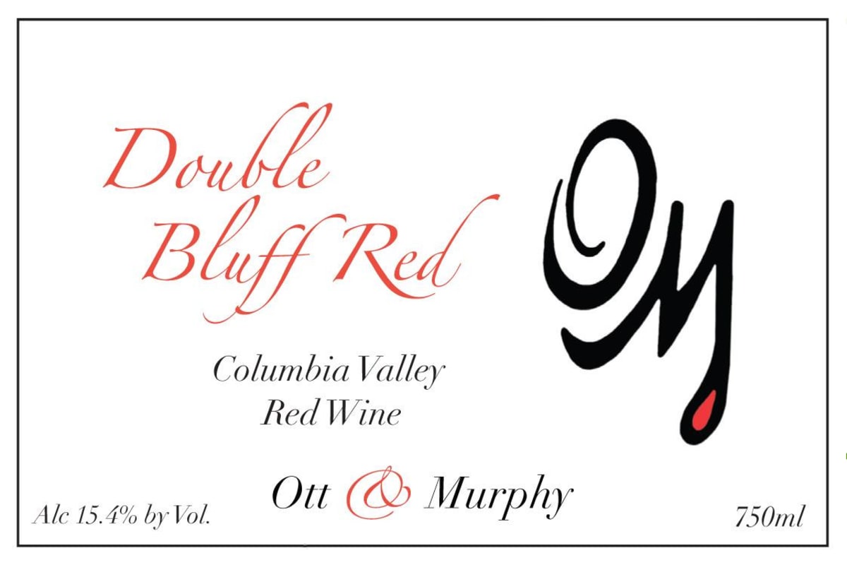 Ott & Murphy Wines Double Bluff 2013 Front Label