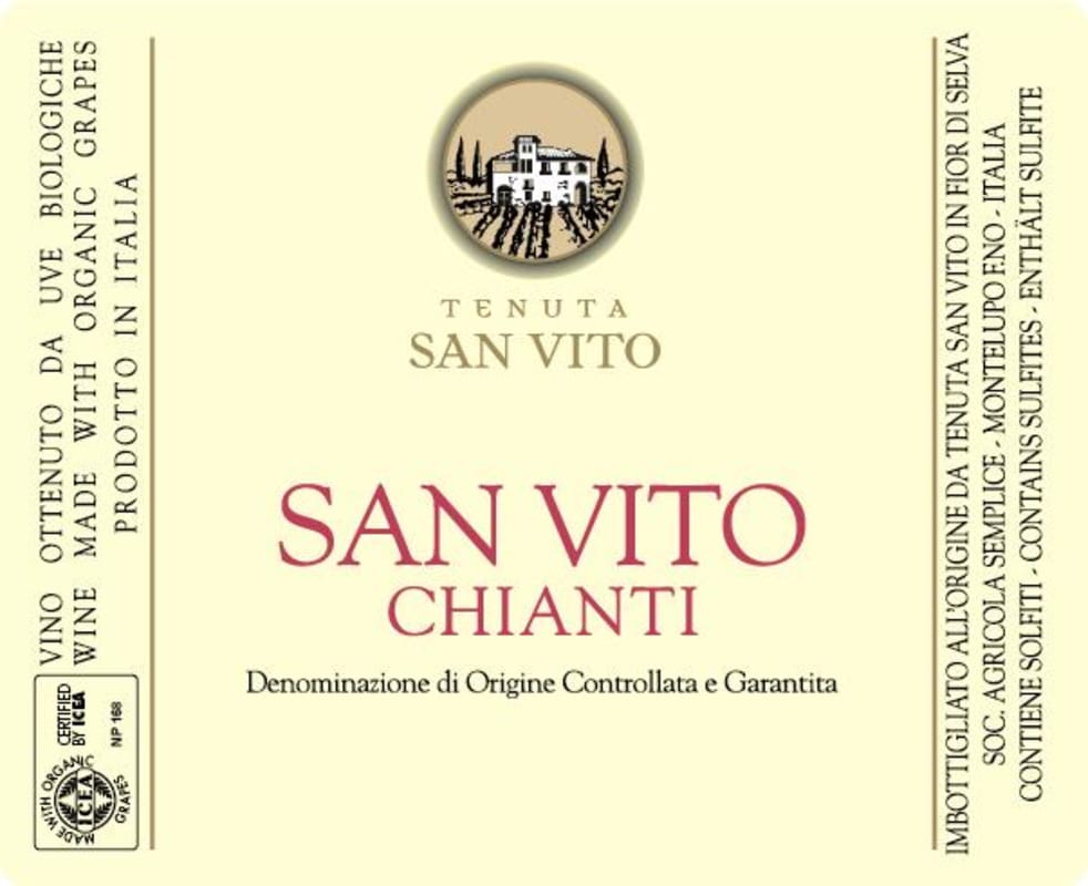 San Vito Chianti 2015 Front Label