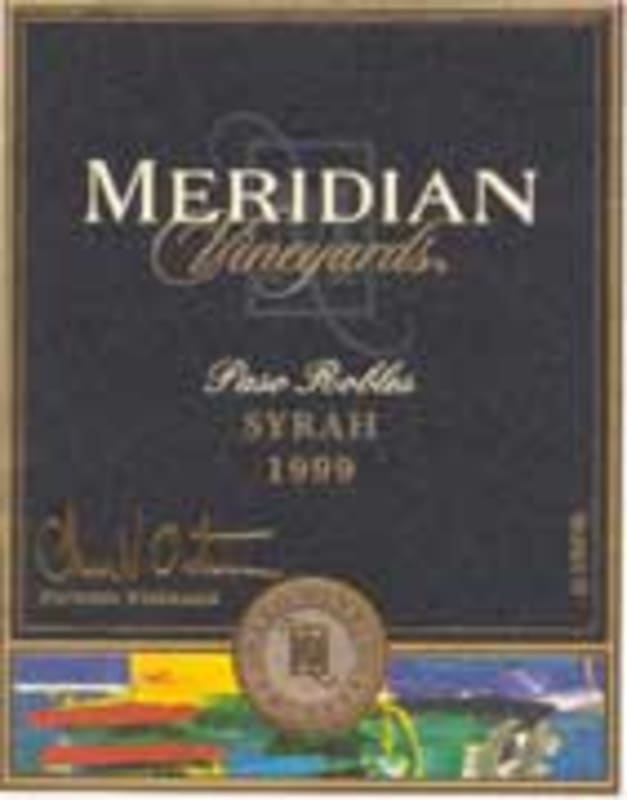 Meridian Paso Robles Syrah 1999 Front Label