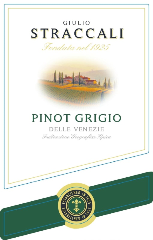 Straccali Pinot Grigio 2015 Front Label