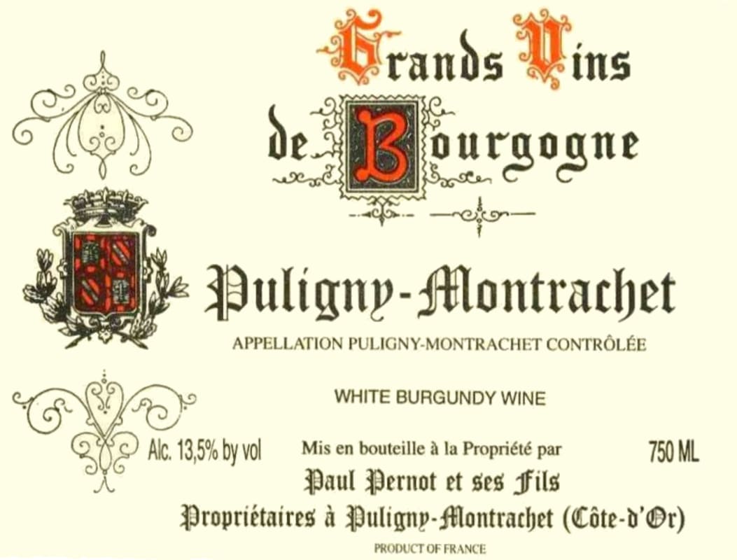 Paul Pernot Puligny Montrachet 2015 Front Label