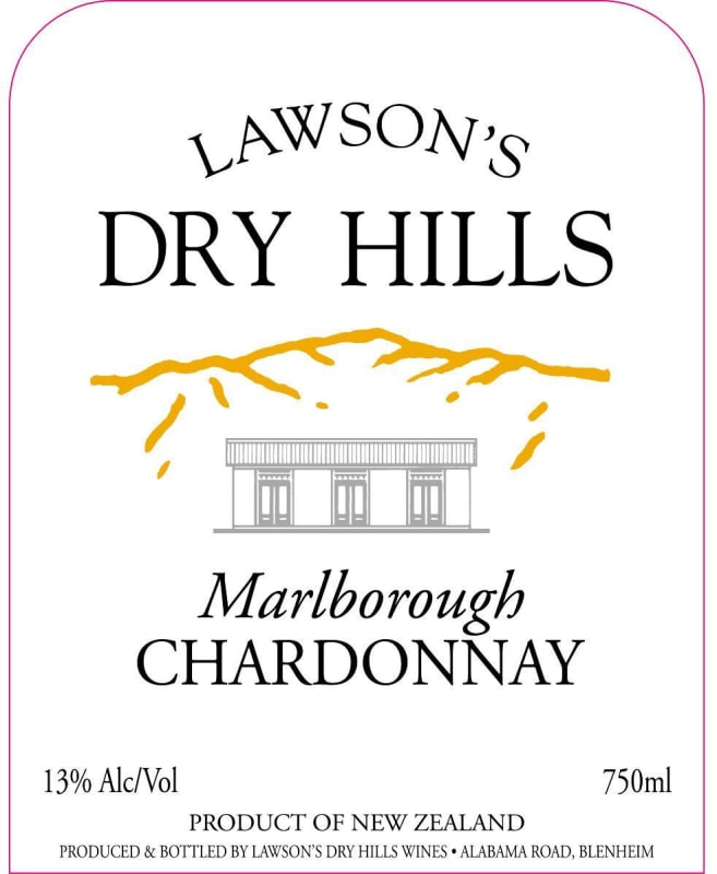 Lawson's Dry Hills Chardonnay 2016 Front Label