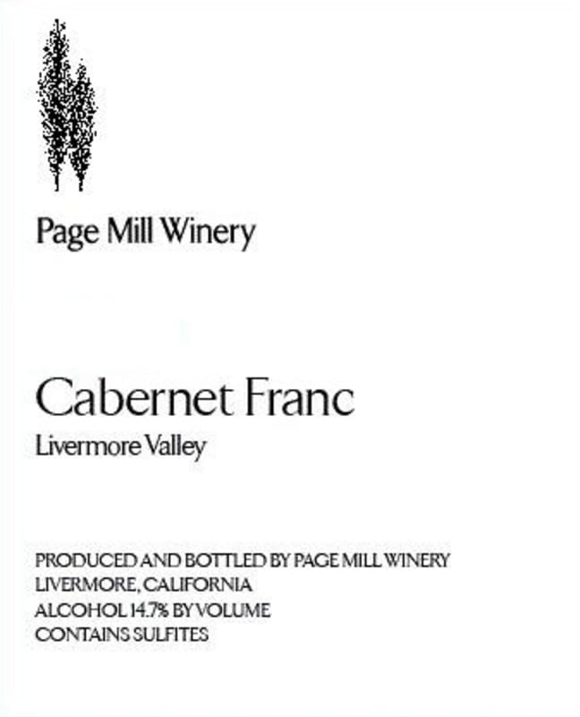 Page Mill Winery Cabernet Franc 2013 Front Label