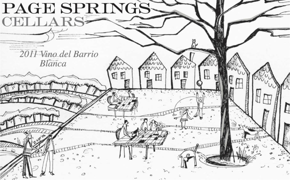 Page Springs Cellars Vino del Barrio Blanca 2011 Front Label