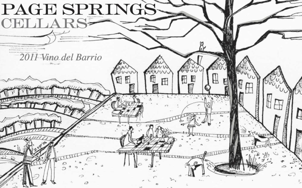 Page Springs Cellars Vino del Barrio Arizona Red 2011 Front Label