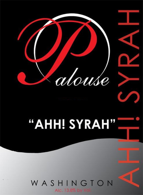 Palouse Winery Ahh Syrah 2013 Front Label