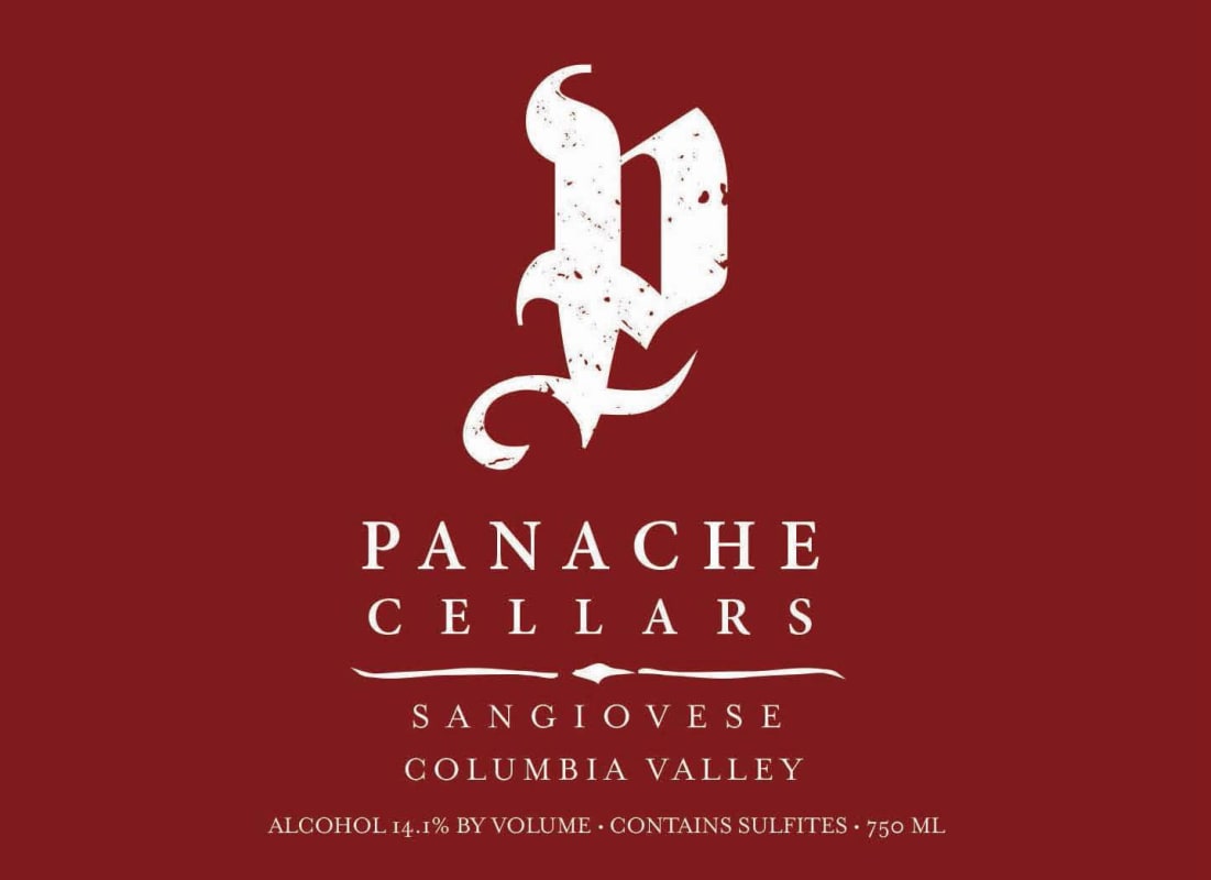 Panache Cellars Sangiovese 2012 Front Label