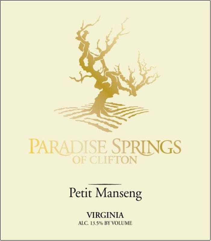 Paradise Springs Winery Petit Manseng 2011 Front Label