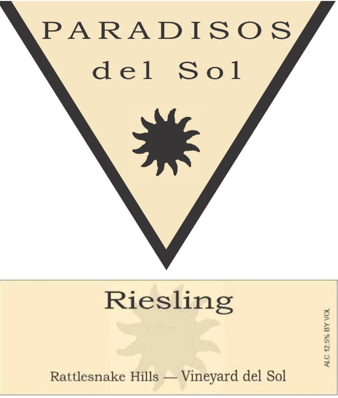 Paradisos del Sol Winery Vineyard del Sol Riesling 2011 Front Label