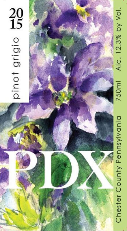 Paradocx Vineyard PDX Pinot Grigio 2015 Front Label