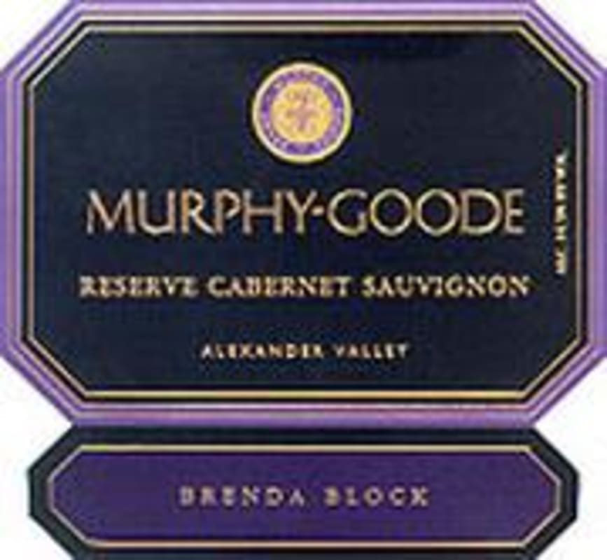 Murphy-Goode Brenda Block Reserve Cabernet Sauvignon 1996 Front Label