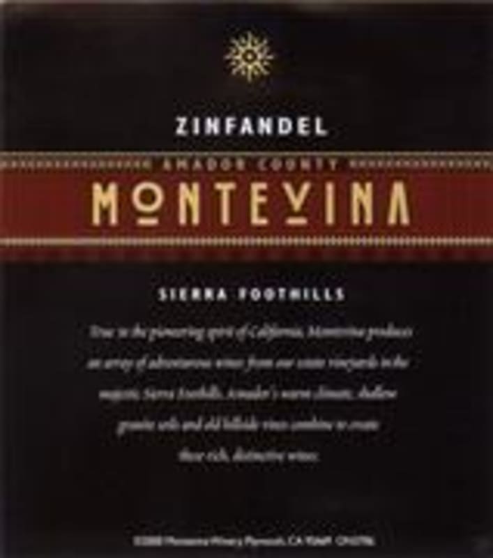 Montevina Zinfandel 2000 Front Label
