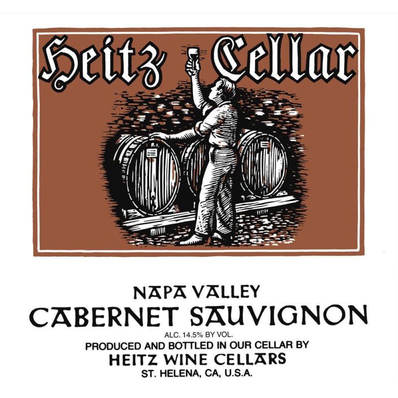 Heitz Cellar Napa Valley Cabernet Sauvignon (stained label) 1998 Front Label