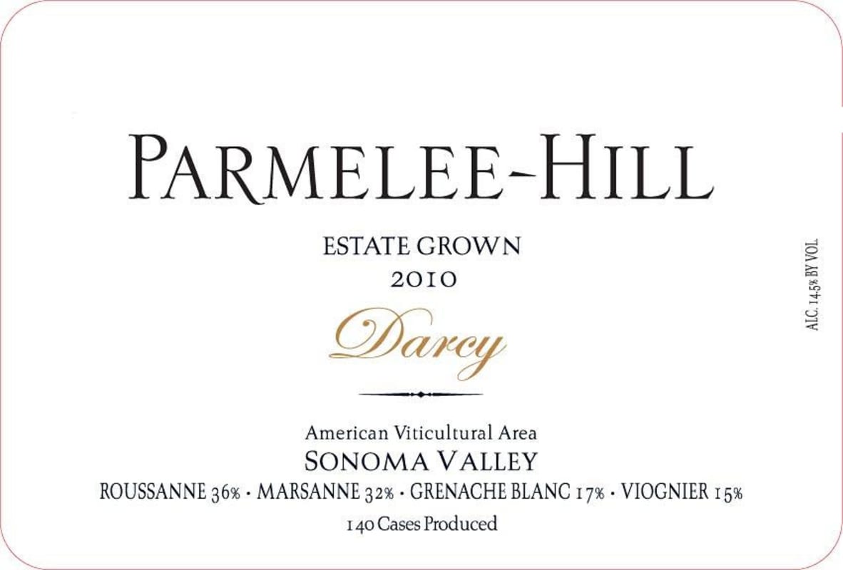 Parmelee Hill Wines & Vineyards Darcy 2010 Front Label