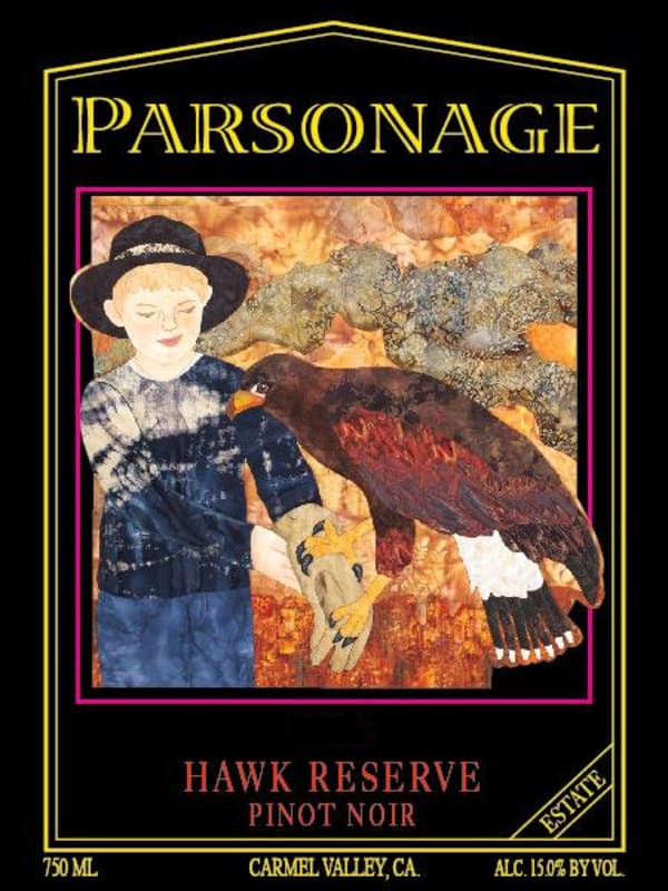 Parsonage Village Vineyard Hawk Reserve Pinot Noir 2013 Front Label