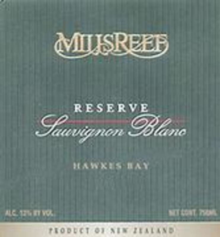 Mills Reef Reserve Sauvignon Blanc 2001 Front Label