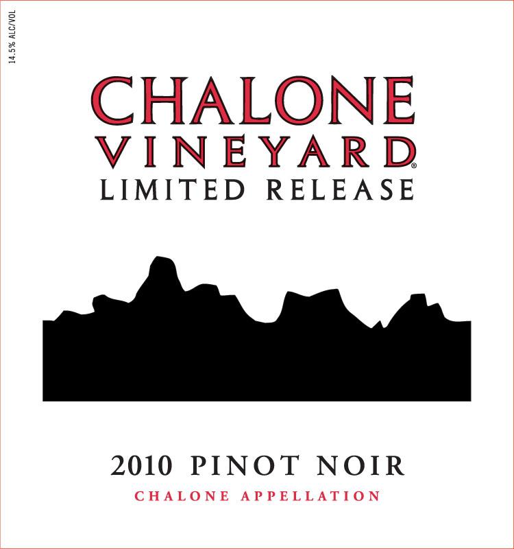 Chalone Limited Release Pinot Noir 2010 Front Label
