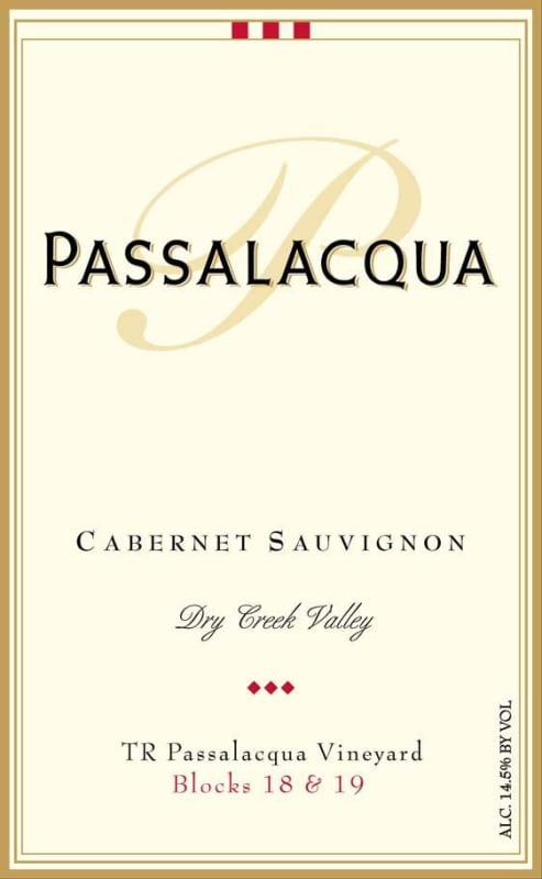 Passalacqua Winery Blocks 18 19 Cabernet Sauvignon 2009 Front Label