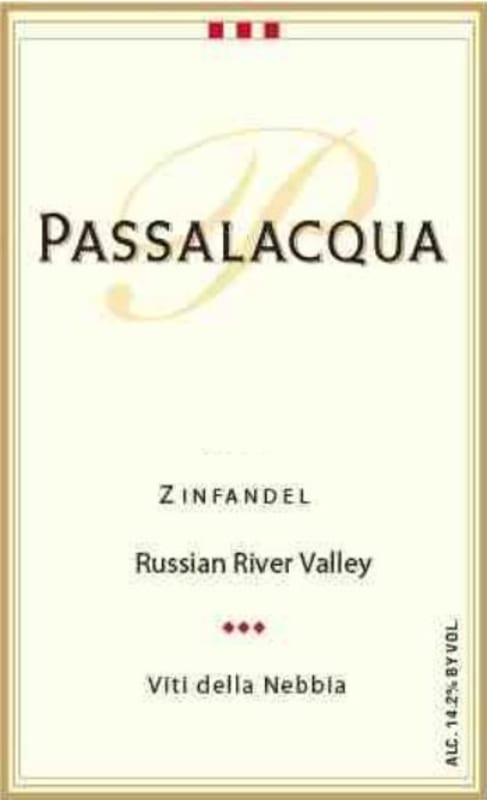 Passalacqua Winery Viti della Nebbia Zinfandel 2014 Front Label