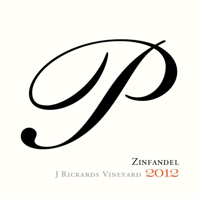 Passalacqua Winery J Rickards Vineyard Zinfandel 2012 Front Label