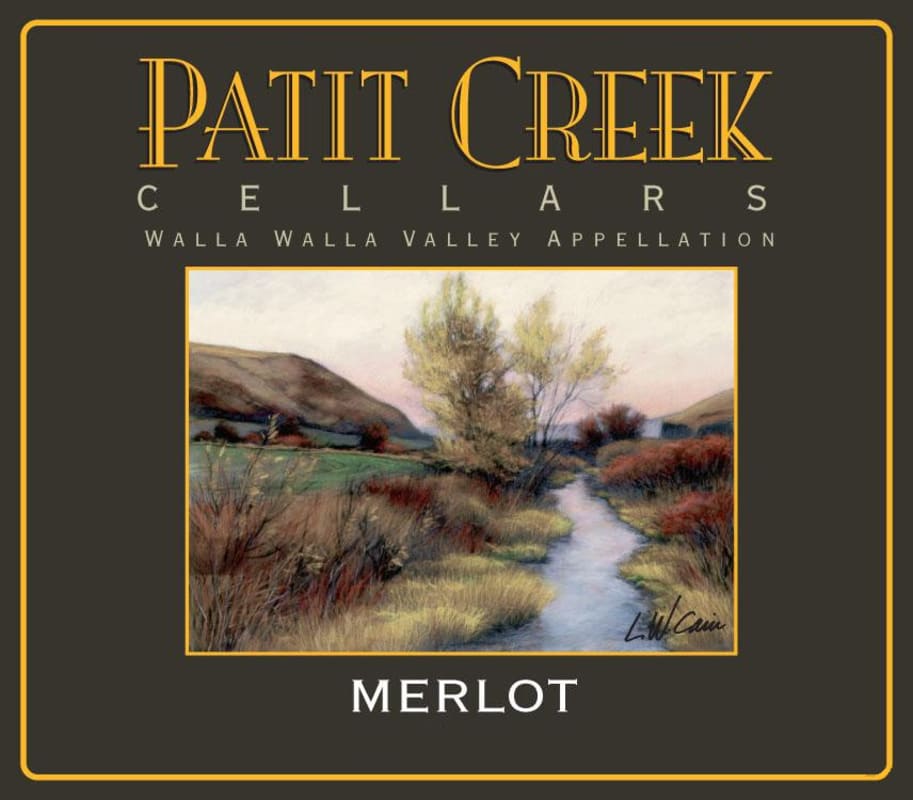 Patit Creek Cellars Merlot 2012 Front Label